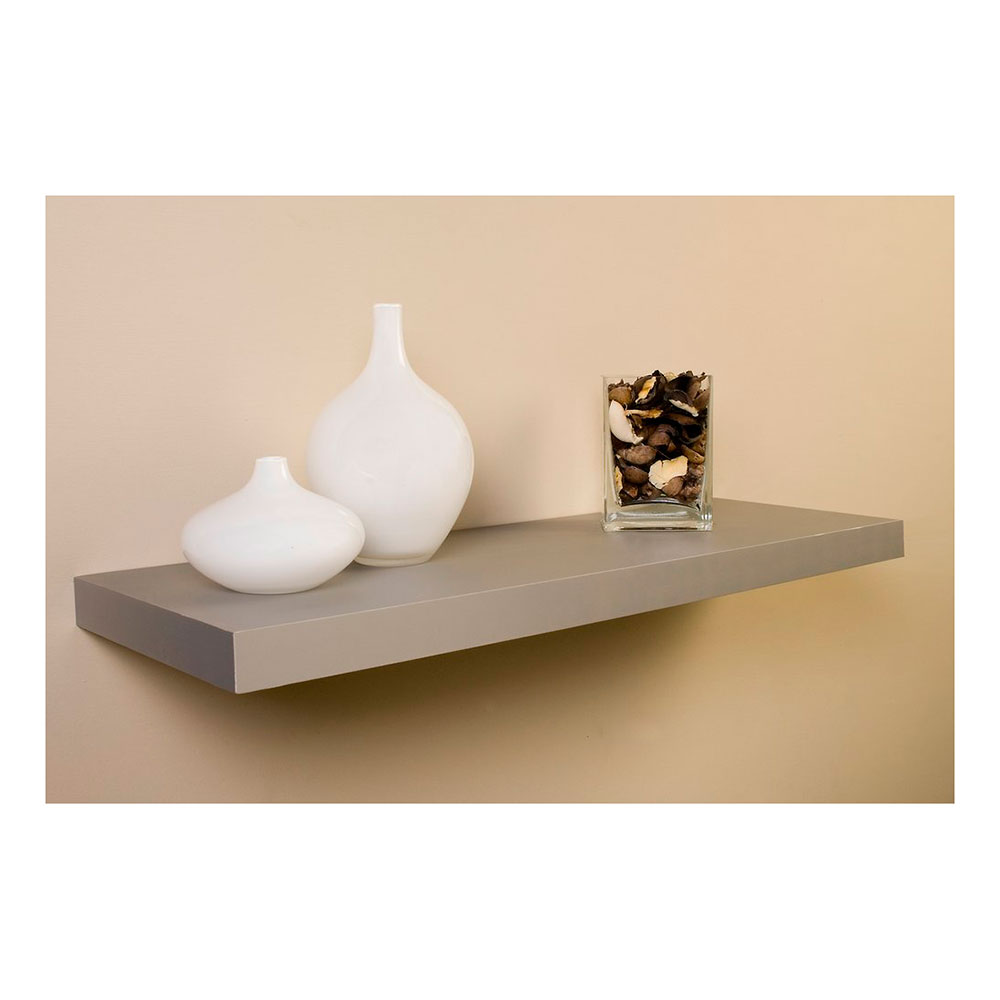 Estante C/Fijación Invisible Hd Aluminio 60x25 Recub.PVC