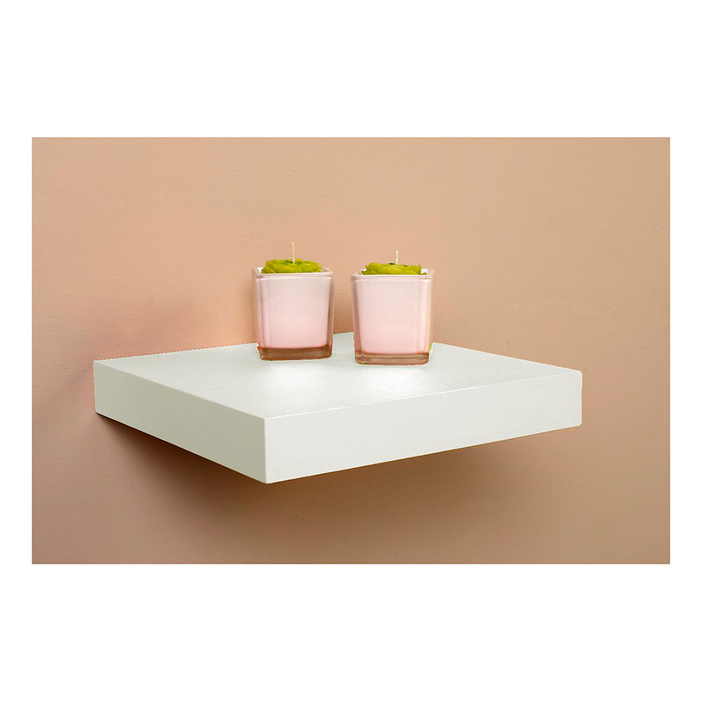 Estante C/ Fijación Invisible Hd Blanco 25x25