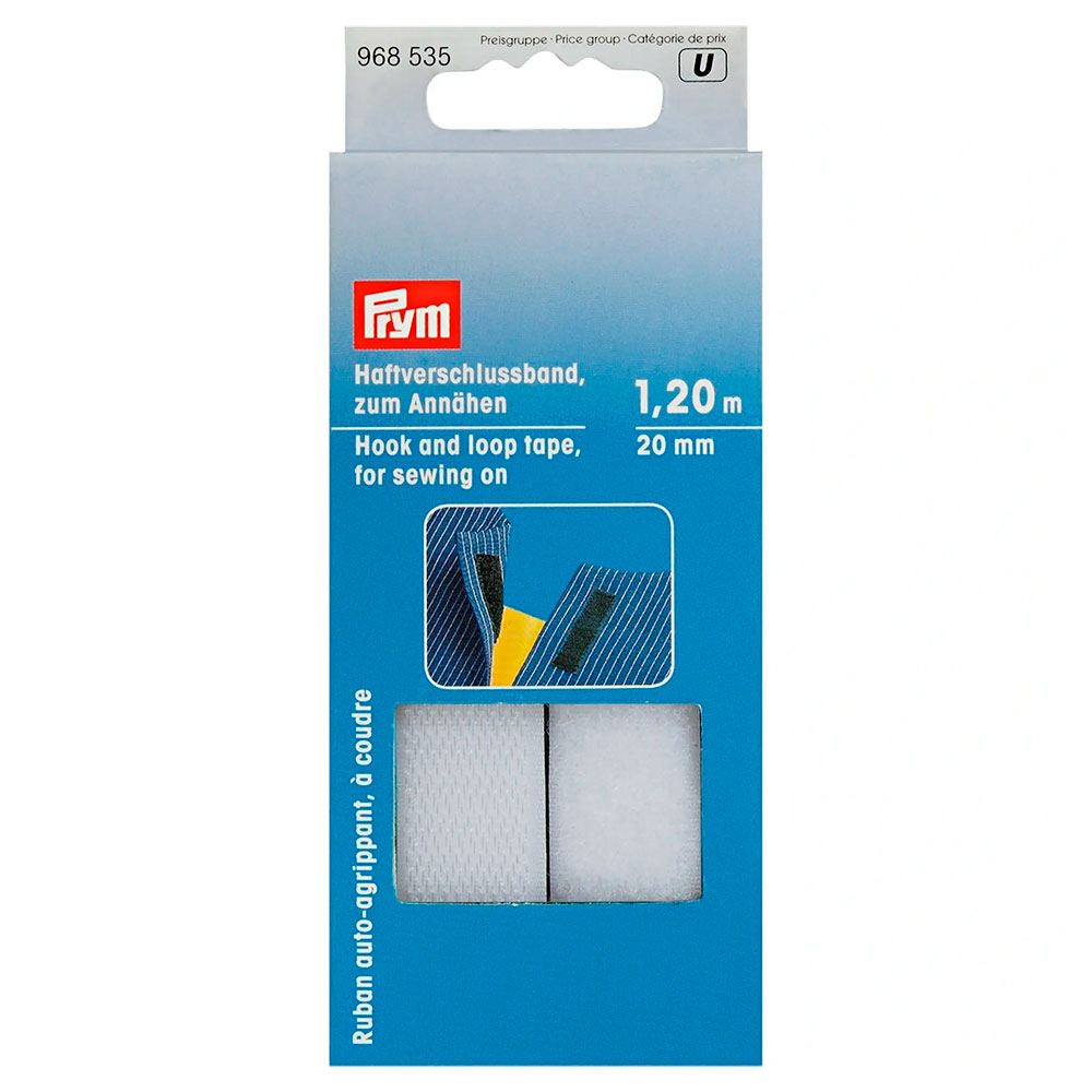 Cinta Cierre por contacto para Coser Blanco 20 mm de 120 cm