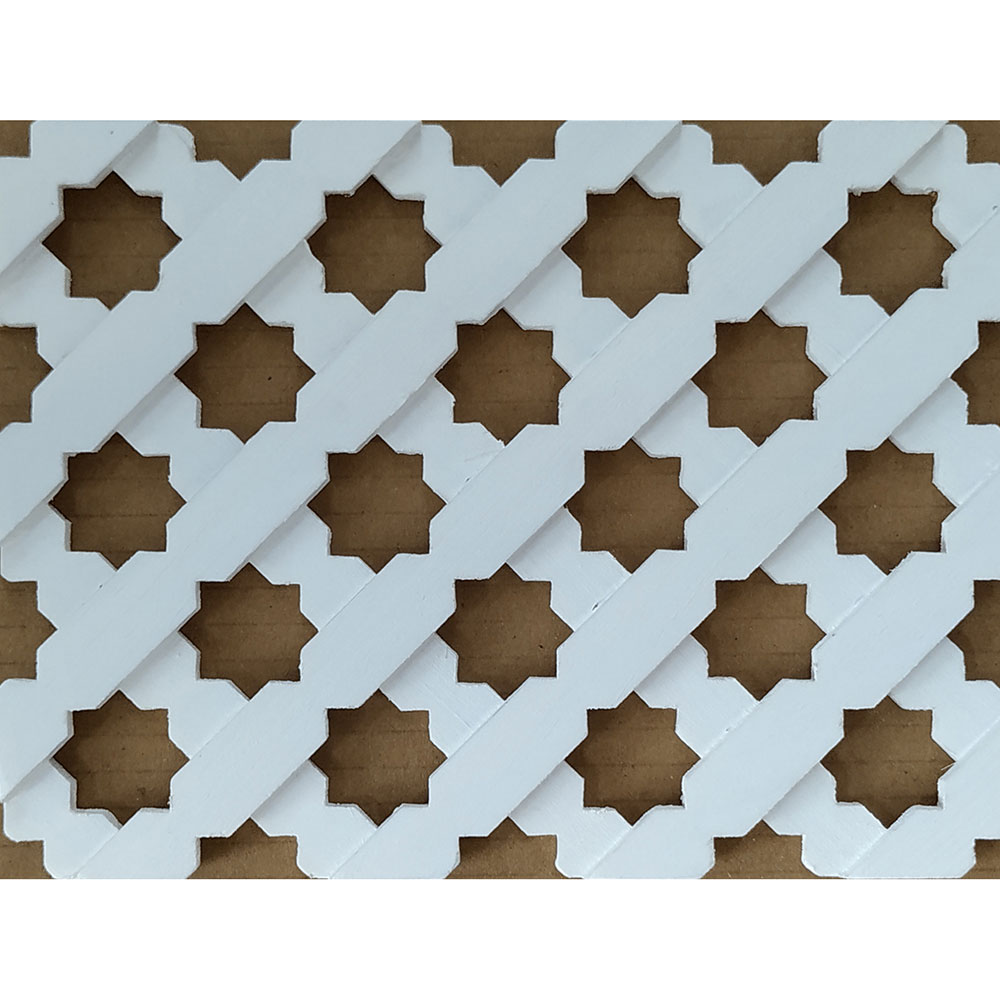 Celosía R222 Estrella 20 mm Blanca 220x84