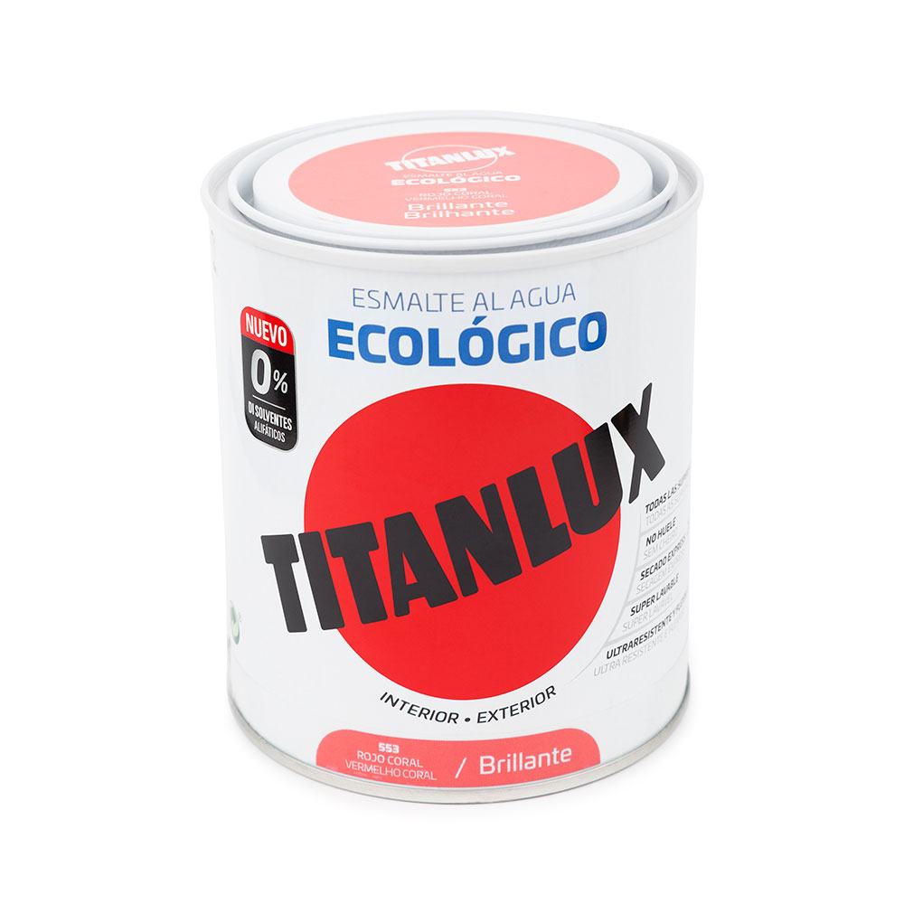 Titanlux Esm. Brillo Ecológico Rojo Coral 750Ml