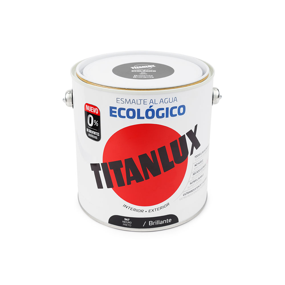 Titanlux Esm. Brillo Ecológico Negro 2,5L