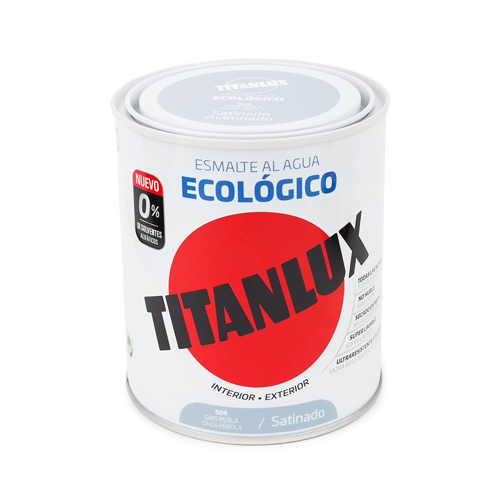 Titanlux Esmalte Satinado Ecológico Gris Perla 750 ml