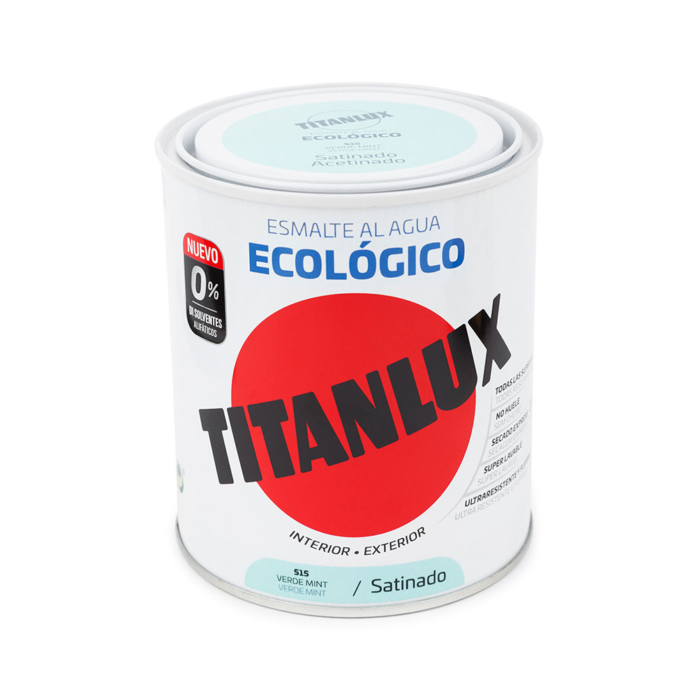 Titanlux Esmalte Satinado Ecológico Verde Primavera 750 ml