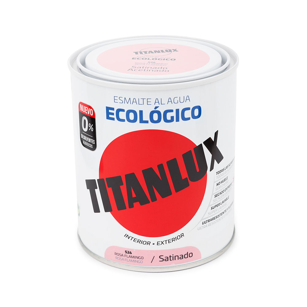 Titanlux Esmalte Satinado Ecológico Rosa Flamingo 750 ml