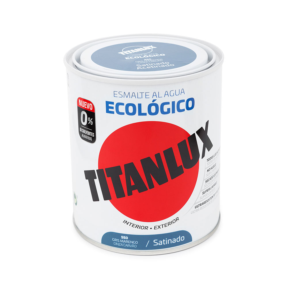 Titanlux Esmalte Satinado Ecológico Gris Marengo 750 ml
