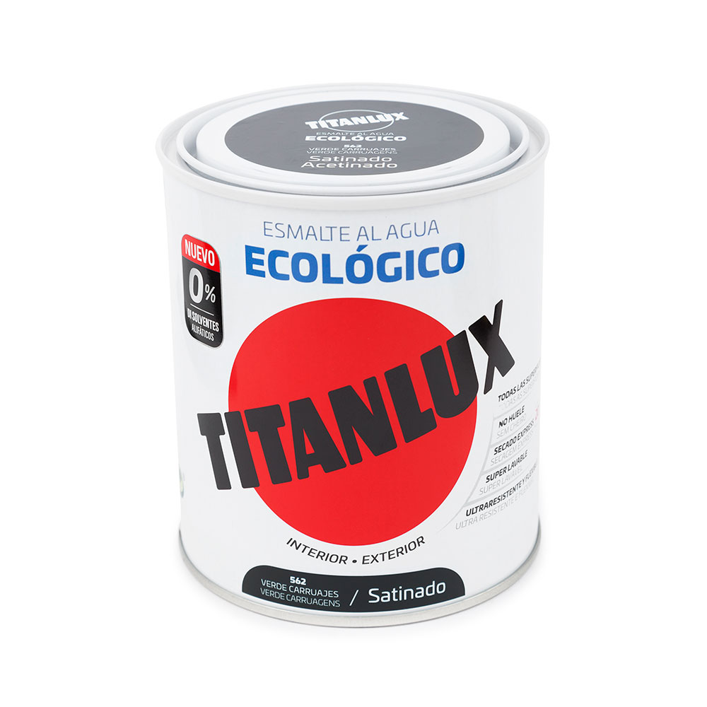 Titanlux Esmalte Satinado Ecológico Verde Carruaje 750 ml