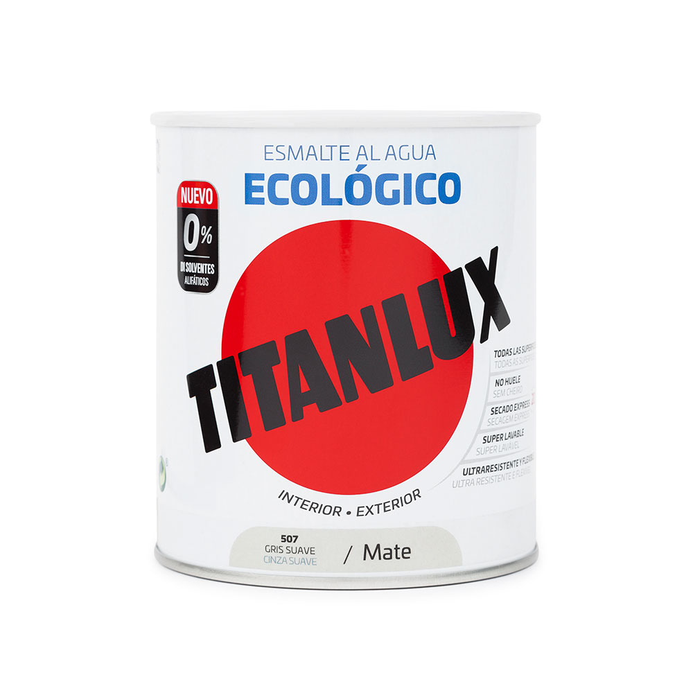Titanlux Esm. Mate Ecológico Gris Suave 750Ml