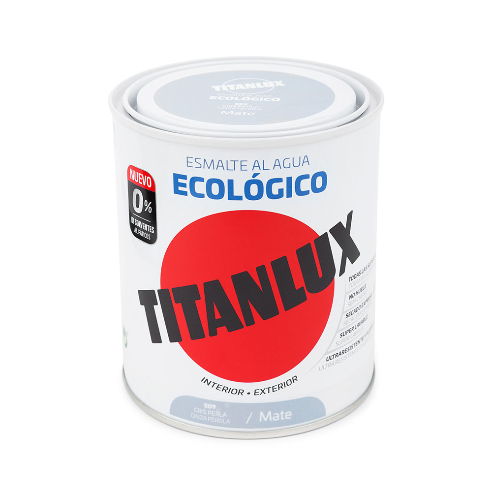 Titanlux Esm. Mate Ecológico Gris Perla 750Ml