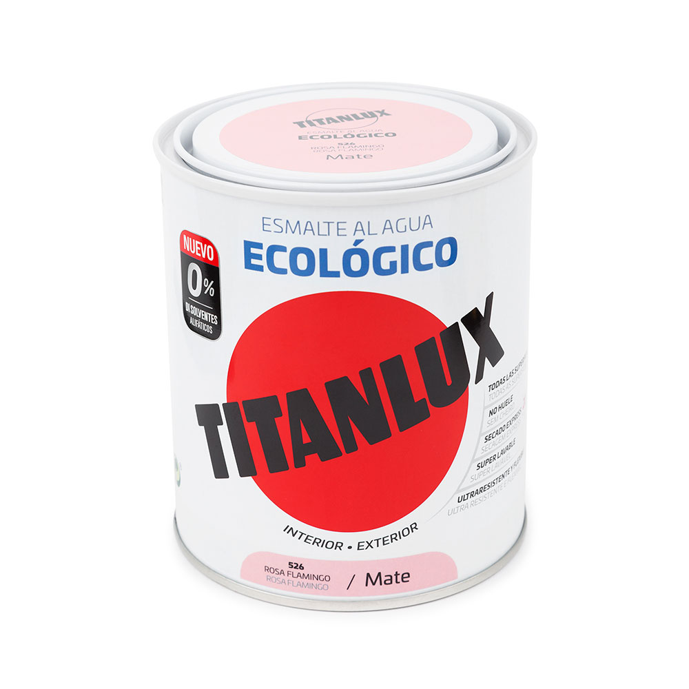 Titanlux Esm. Mate Ecológico Rosa Flam. 750Ml