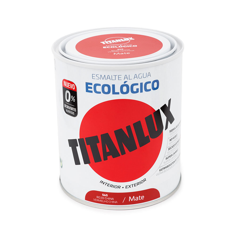 Titanlux Esm. Mate Ecológico Rojo China 750Ml
