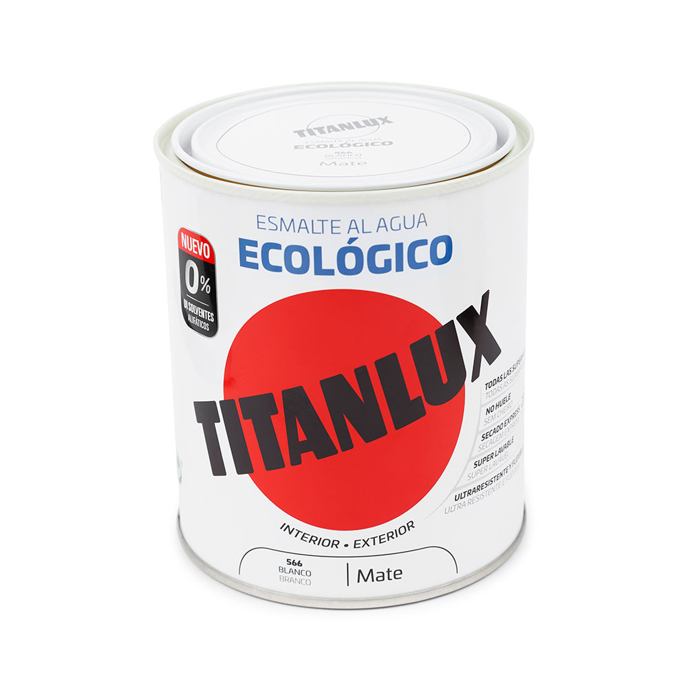 Titanlux Esm. Mate Ecológico Blanco 750Ml