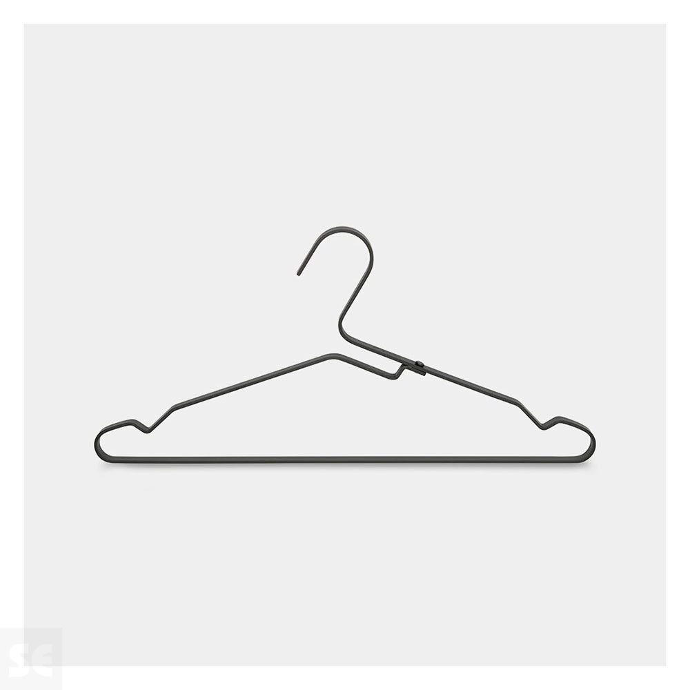 Perchas de Aluminio Negro 4 uds.