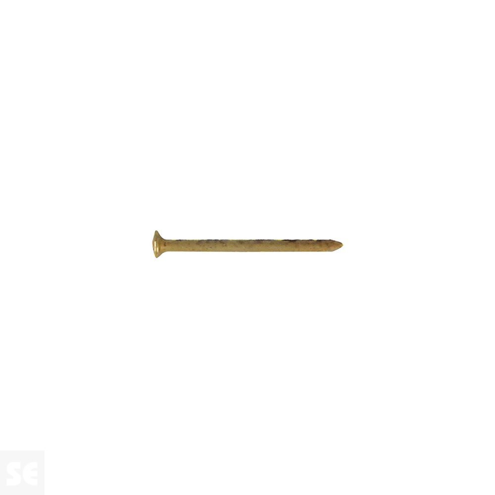 Clavo pequeño para marquetería 1x10mm. Acero latonado (200u.)