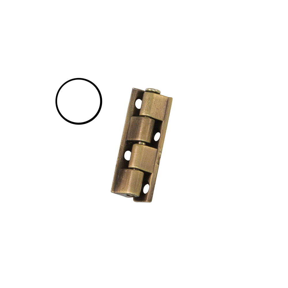 Bisagra con eje desmontable 40x9mm. Zamak blanco sin remate (2u.) - Mod. 556