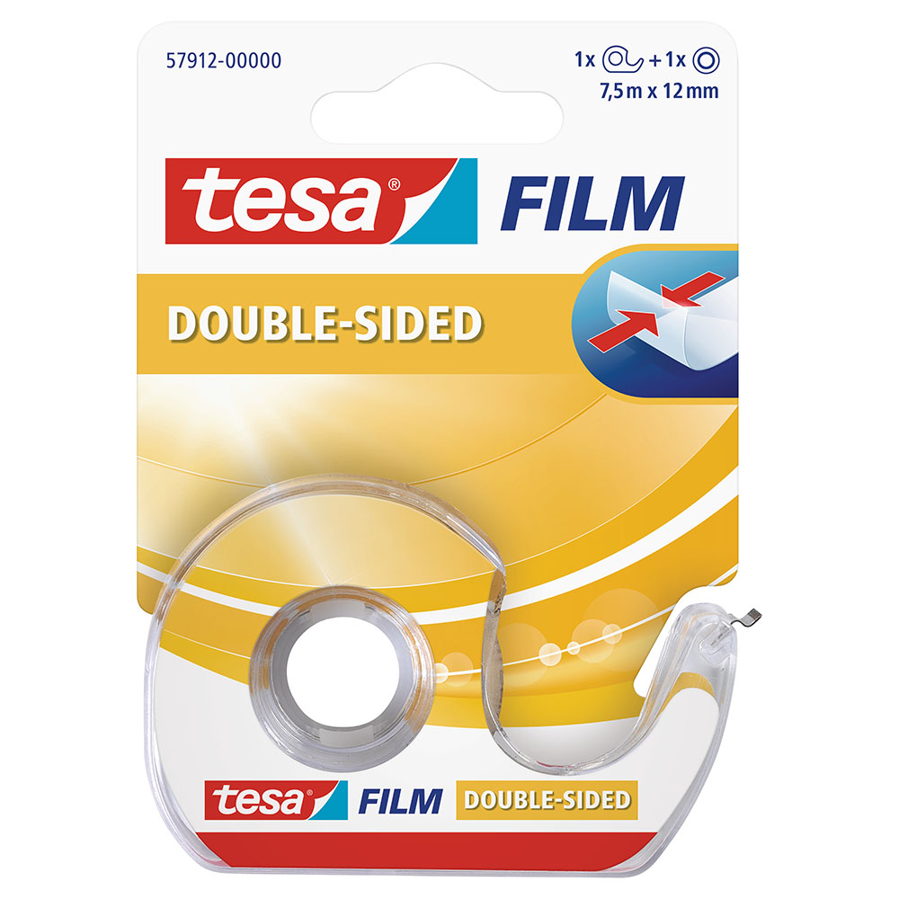 Tesafilm Doble Cara Transparente Con Dispensador 7,5 M x 12 Mm