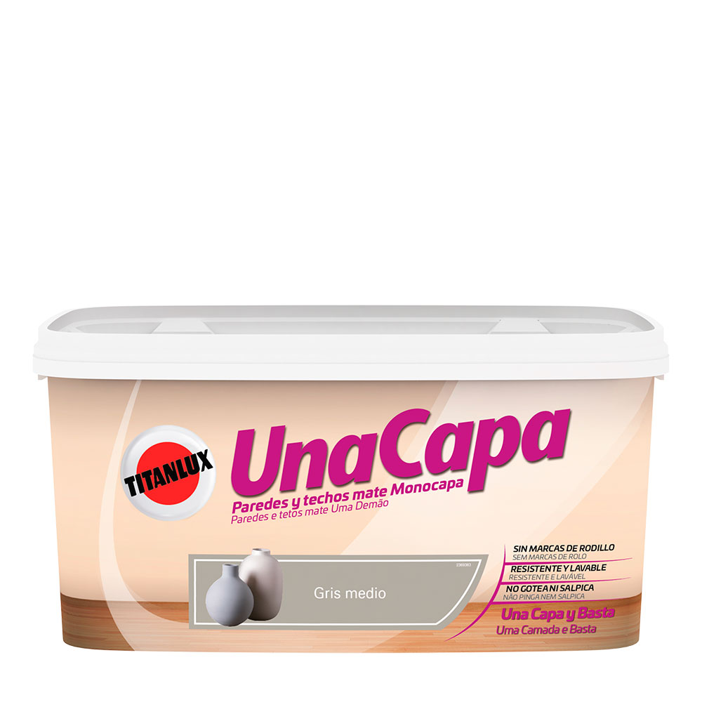 Titan Una Capa Gris Medio 4L