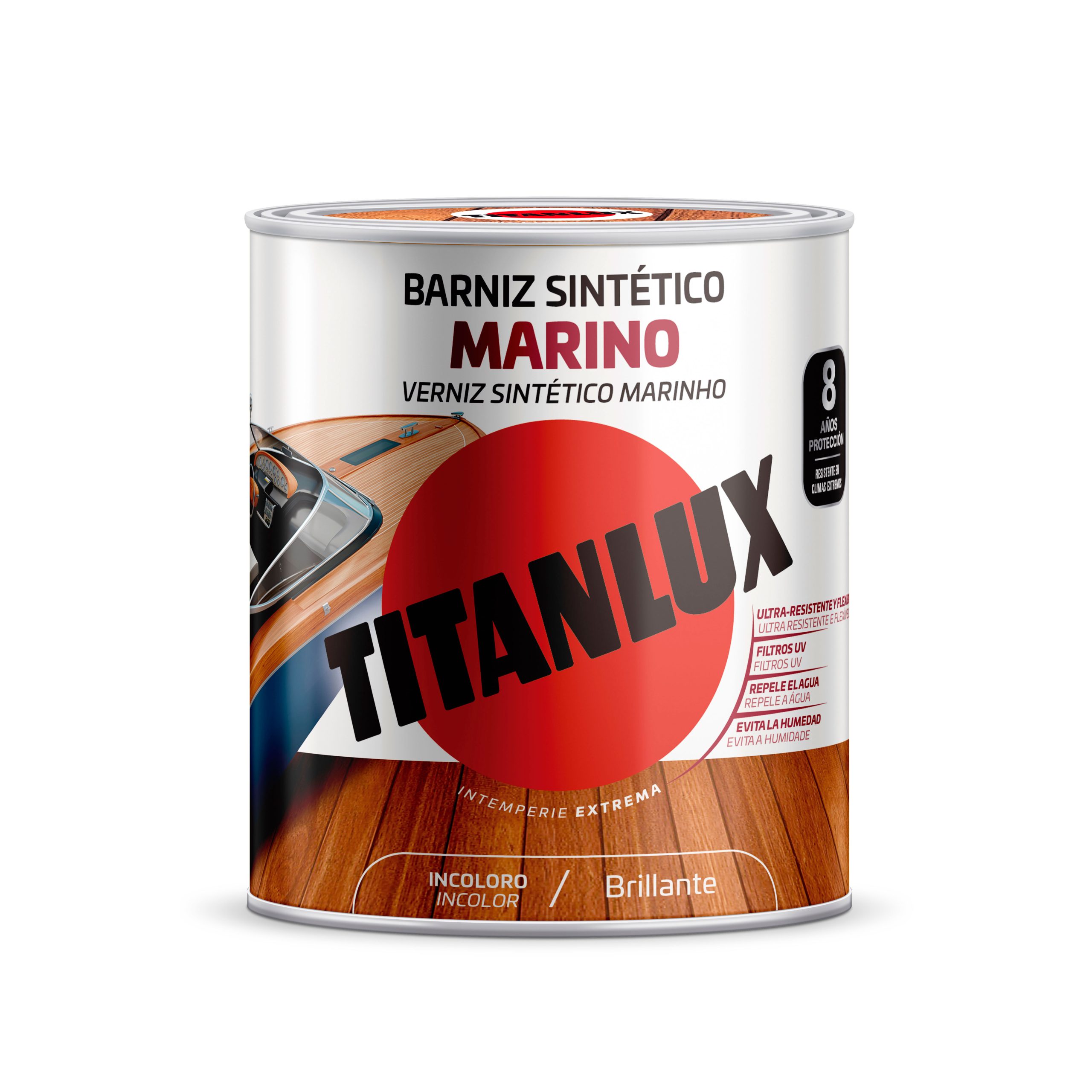 Barniz Sintético Marino Titanlux Brillante Incoloro 0,75L