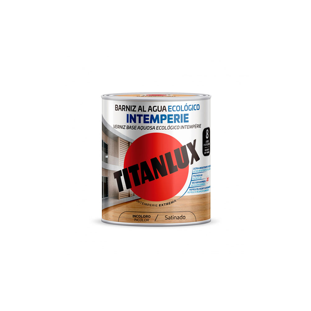 Barniz al Agua Eco Ext. Titanlux Satinado Incoloro 0