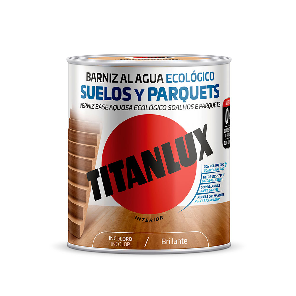Barniz Poliuretano Al Agua Eco B. Incoloro Suelo/Parquet 0,75L