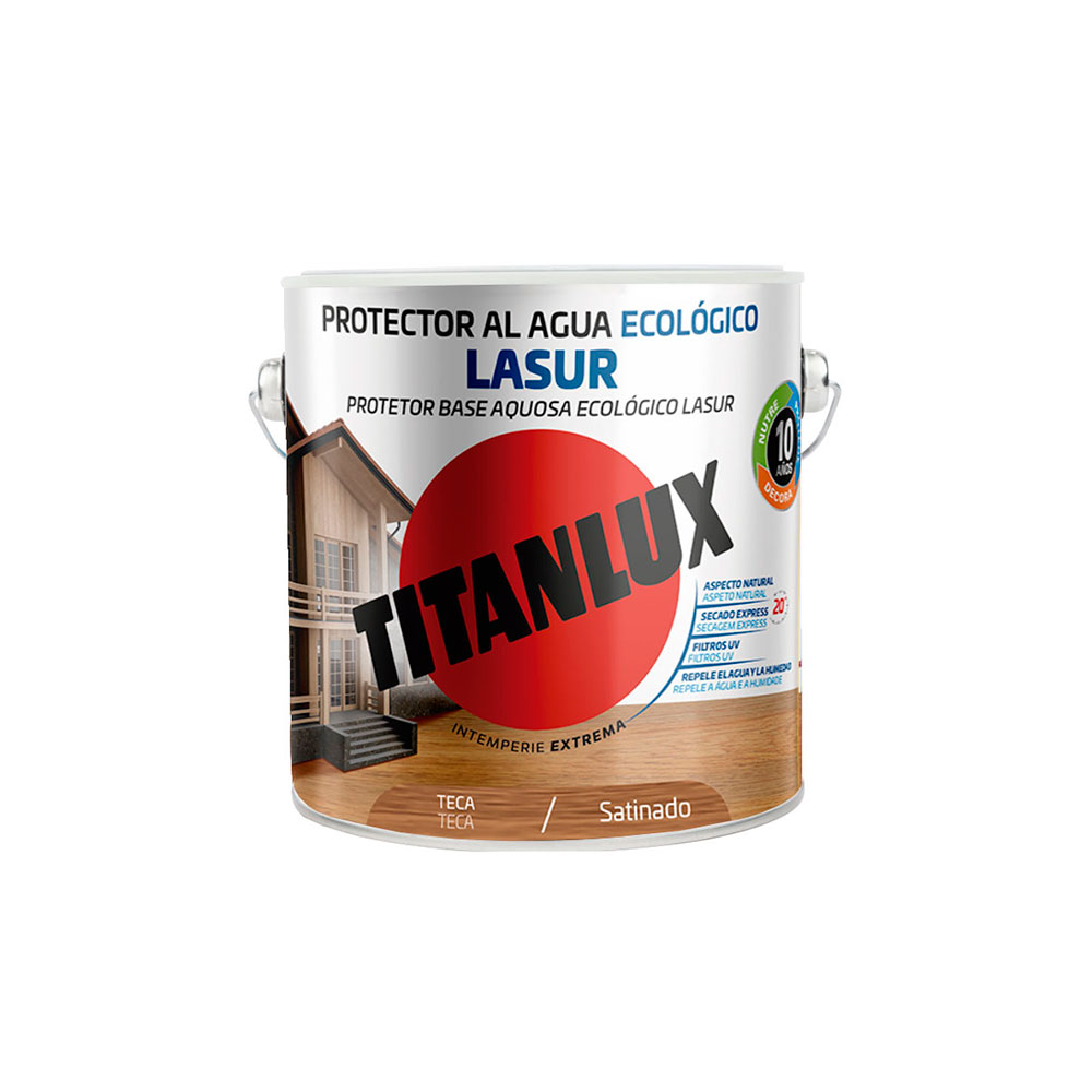 Protector Al Agua Eco Lasur Satinado Teca 2,5L