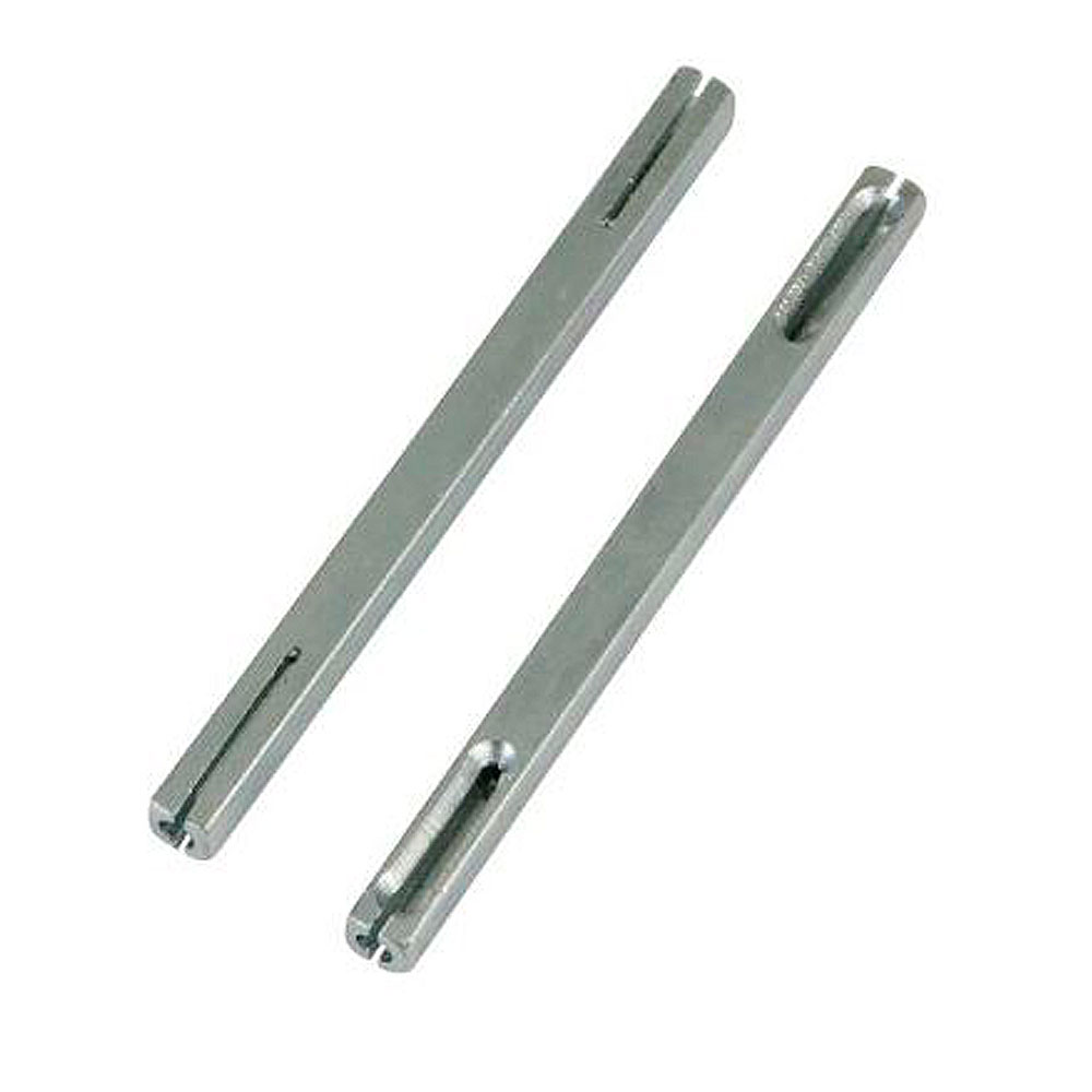 Cuadradillo para manillas de 115x8mm. Zamak zincado (2u.)