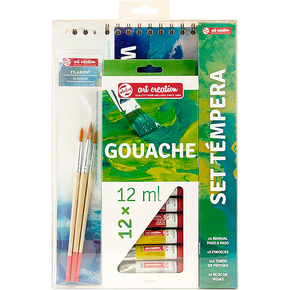 Set Bellas Artes Gouache Manual, con Bloc+Pintura+Pinceles