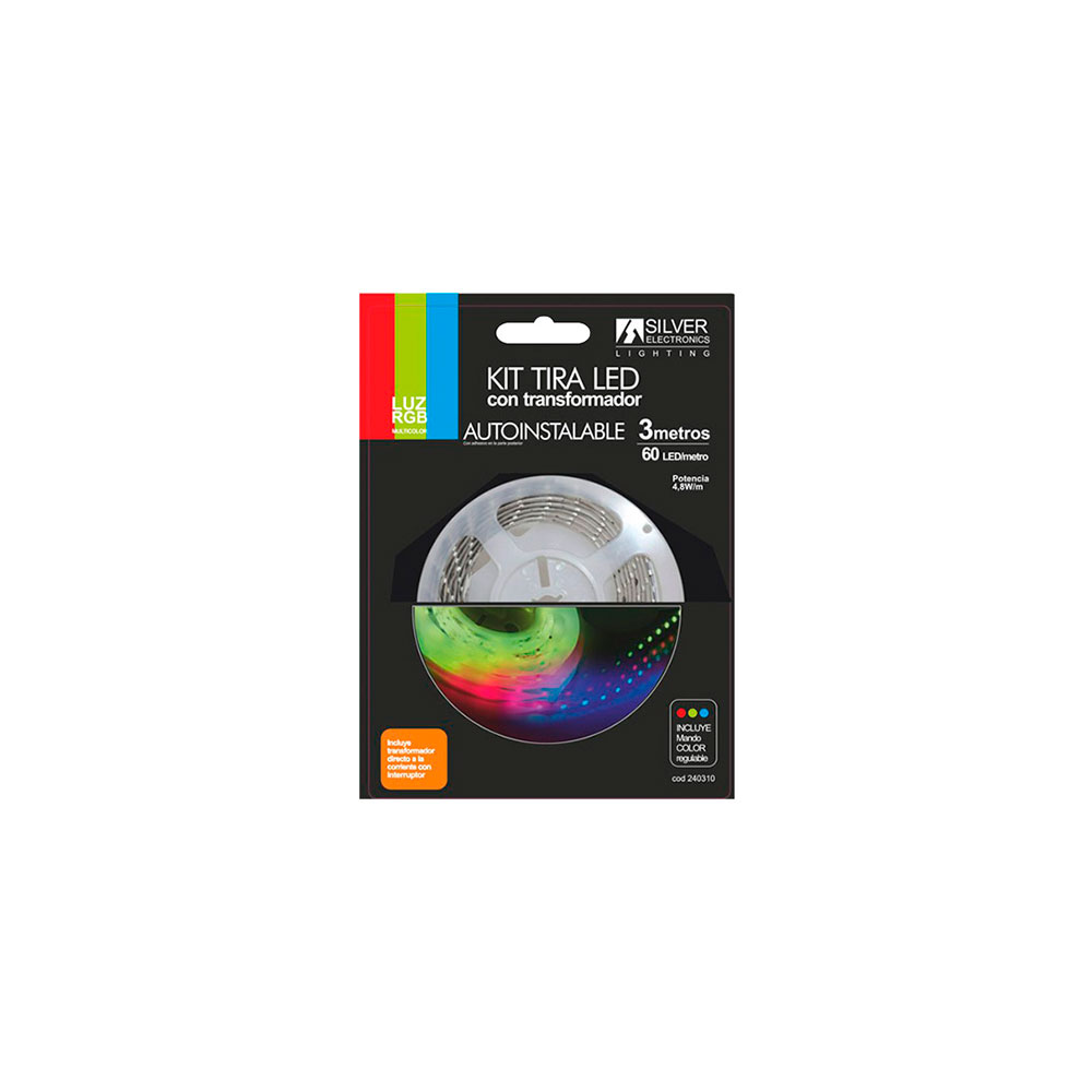 Tira Led Colores Rgb 12v 7,2 w/M Ip20 3 m