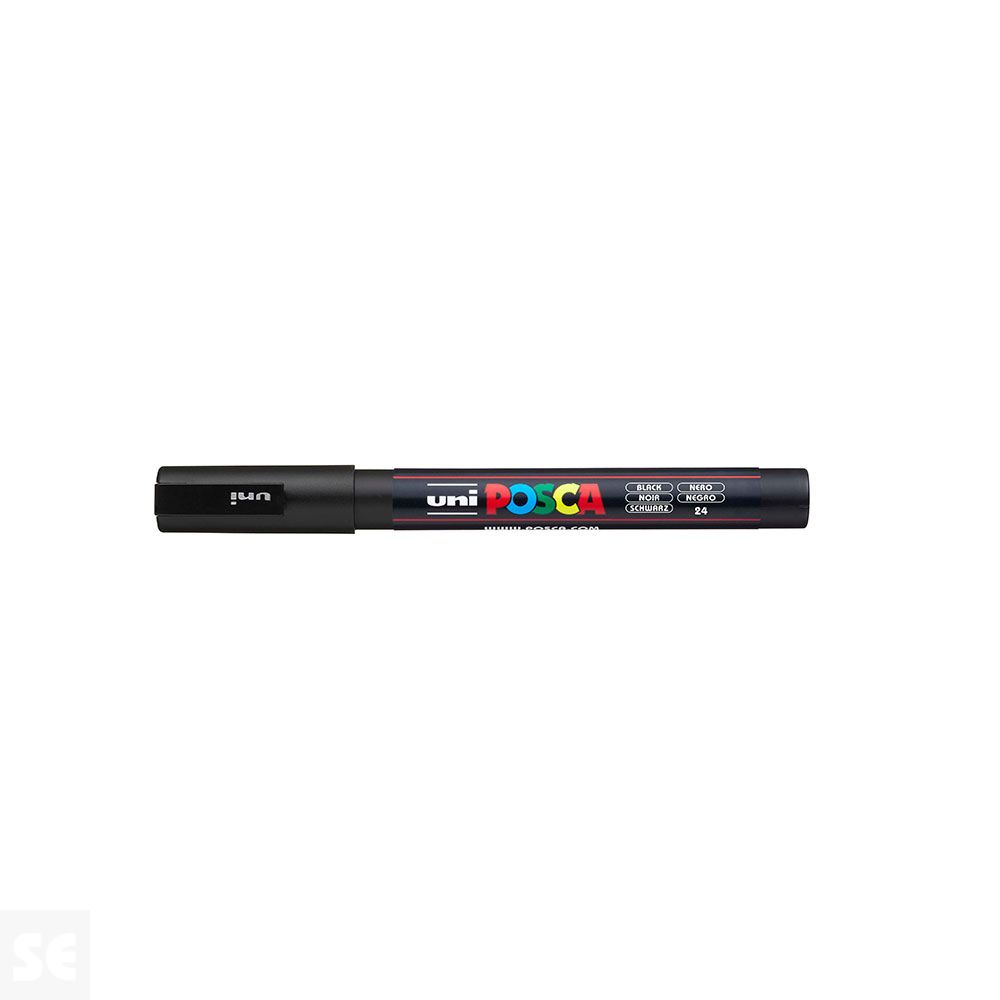 Rotulador Pintura Posca Negro Pc3m 0,9-1,3 mm