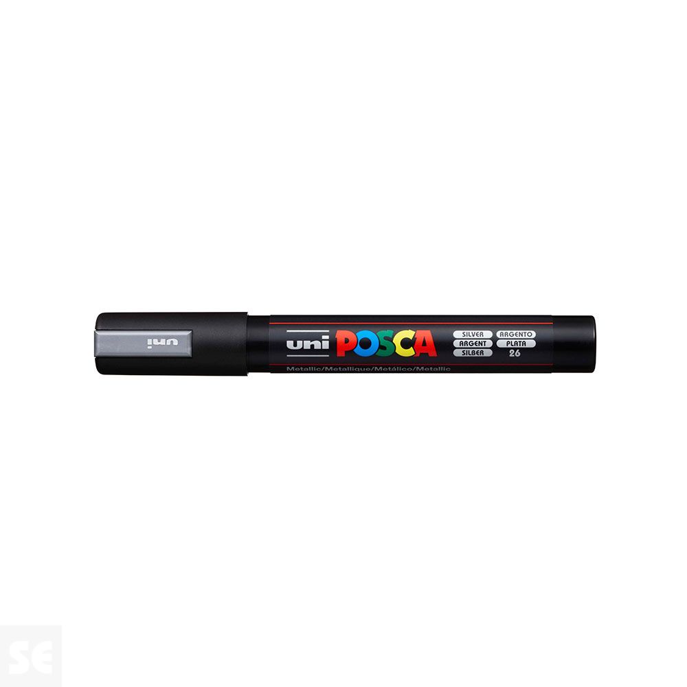 Rotulador Pintura Posca Plata Pc5m 1,8-2,5 mm