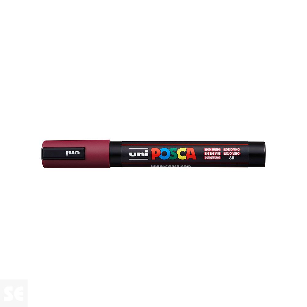 Rotulador Pintura Posca Rojo Vino Pc5m 1,8-2,5 mm