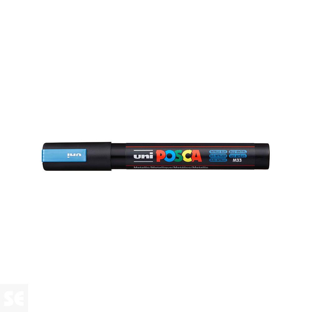 Rotulador Pintura Posca Azul Metálico Pc5m 1,8-2,5 mm