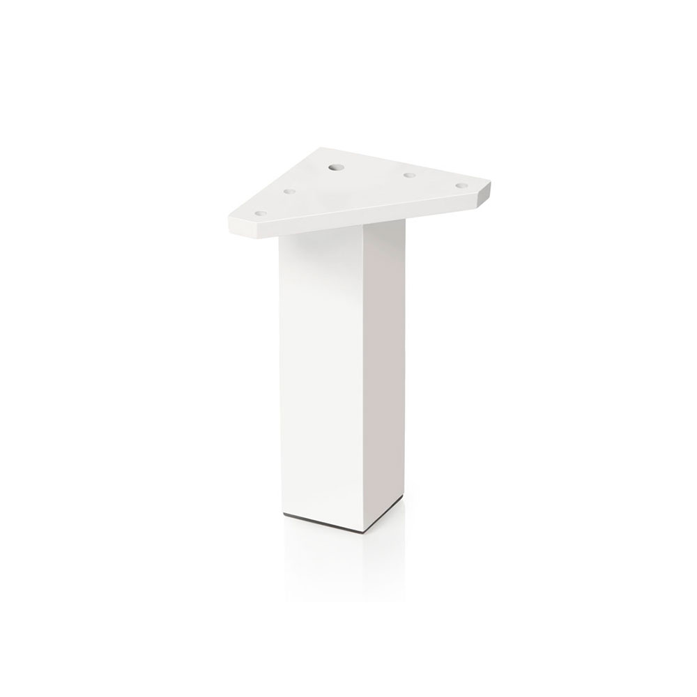 Pata Cuadrada ABS Blanco 40x150 mm
