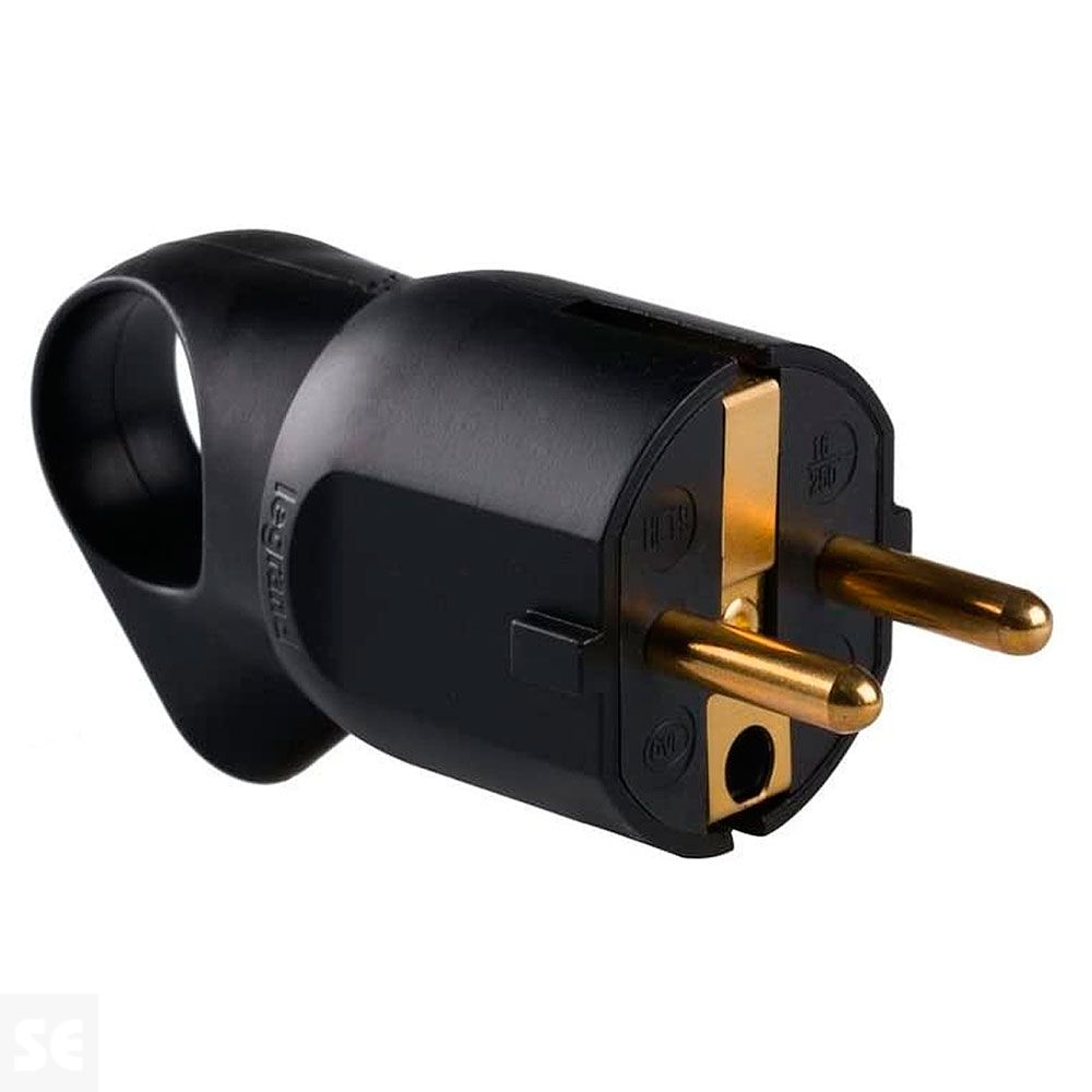 Clavija C/T Negra Gsb Negra 2p+T 16a