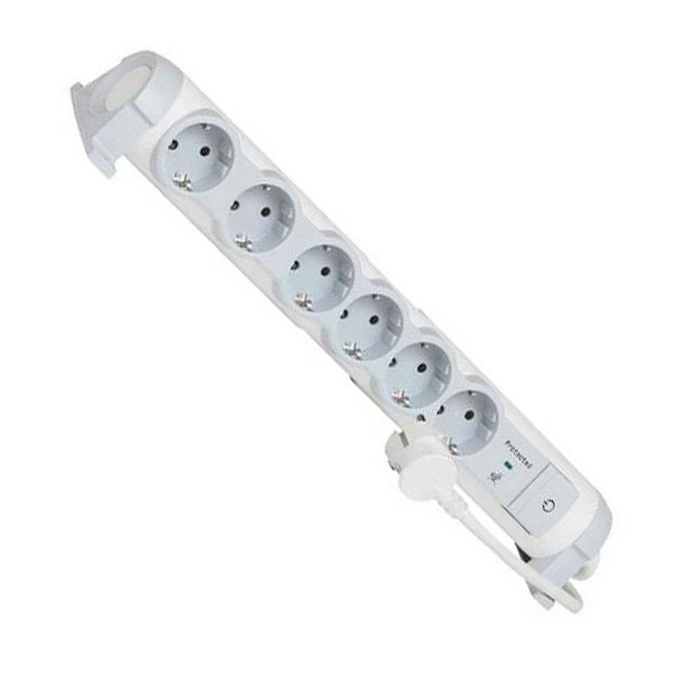 Base Multip. Protección Sobretensión/Rayos 6 X 2p+T 1.5 Mt