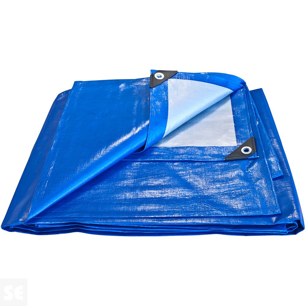 Toldo Rafia Estándar 5x8 m Azul-Plata