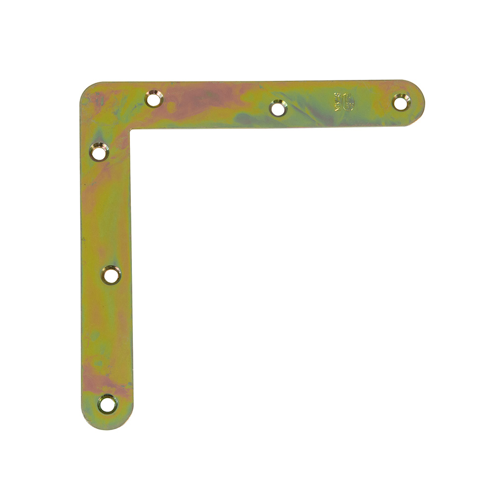 Escuadra refuerzo canto redondo (80x80mm.) en Acero bicromatado (4u.) - Mod. 2