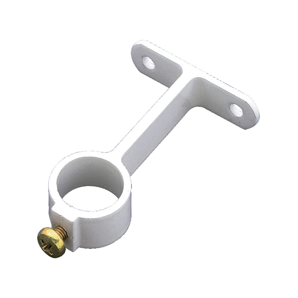 Soporte central tubos armario diámetro 20 x 64 mm. Aluminio oro (1u.)