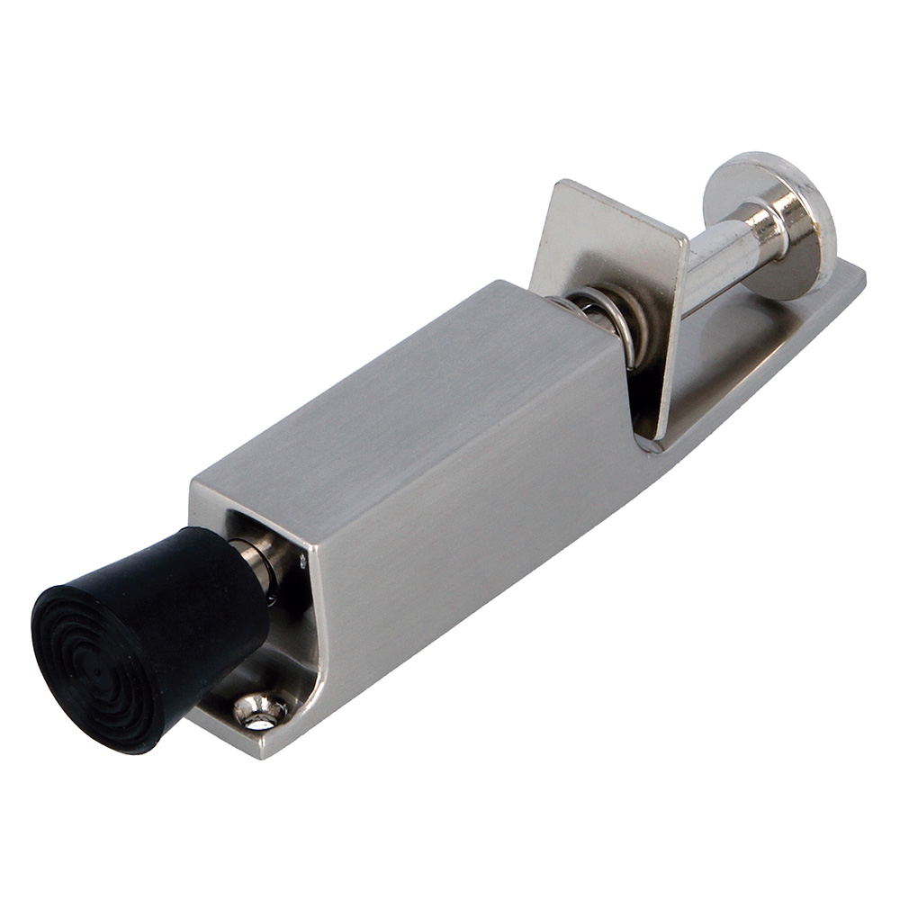 Retenedor pie puertas 120x25mm. Zamak cromado mate (1u.) - Mod. 10