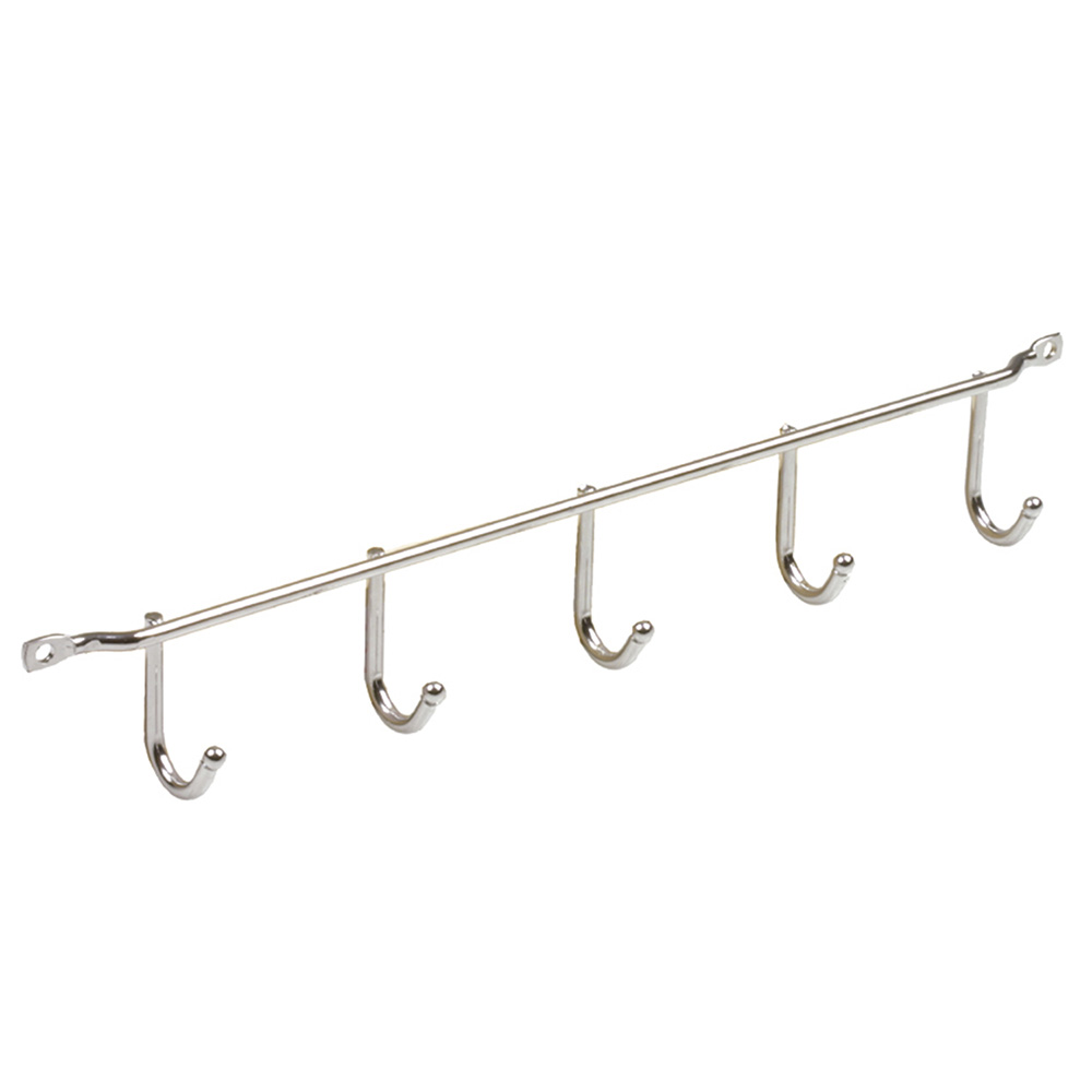 Colgador acero instalar armario 35x250x55mm. (5 perchas) - Mod. 80