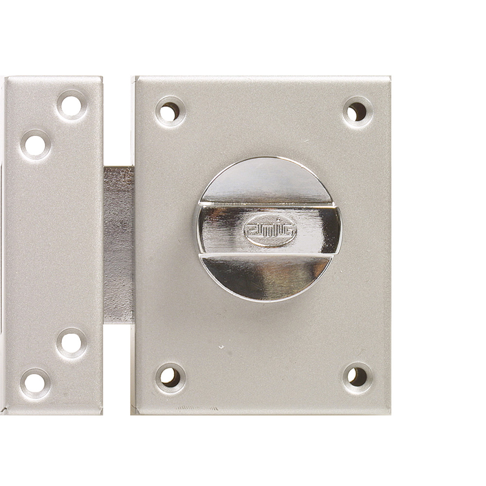 Cerradura sobreponer puertamadera plata (1u.) - Mod. 85