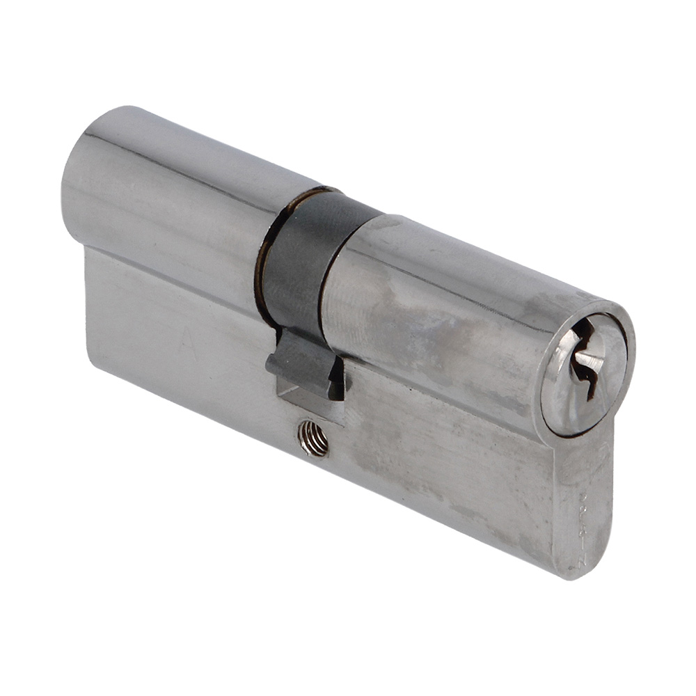 Cilindro de serreta 5 pines y leva 13 mm. 45 (35-10) en Latón cromado brillo - Mod. 9510