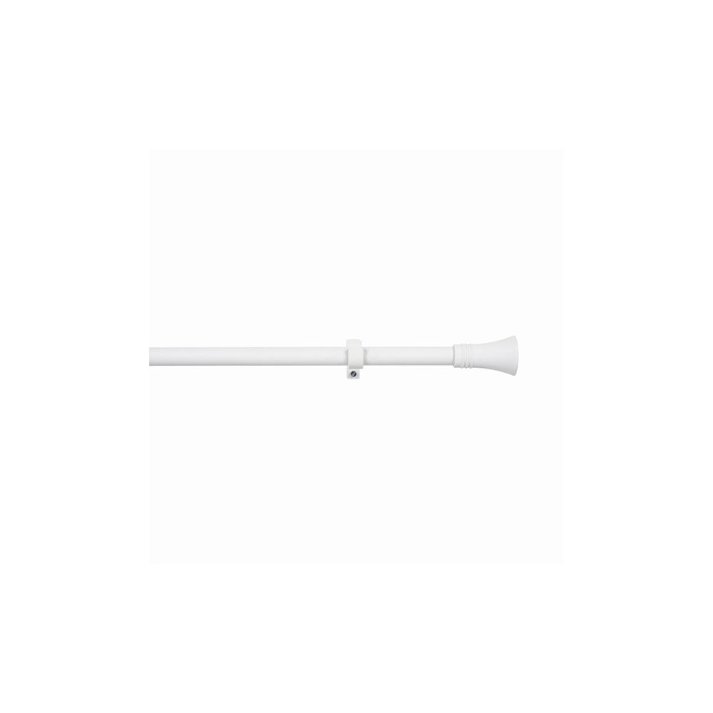 Barra Metal 19Mm Cono Anillo Blanco Extensible De 110-200Cm