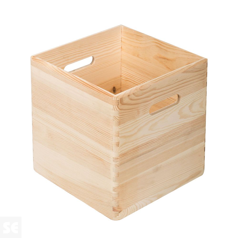 Caja Madera S/Tapa 30x30x30 cm Natural