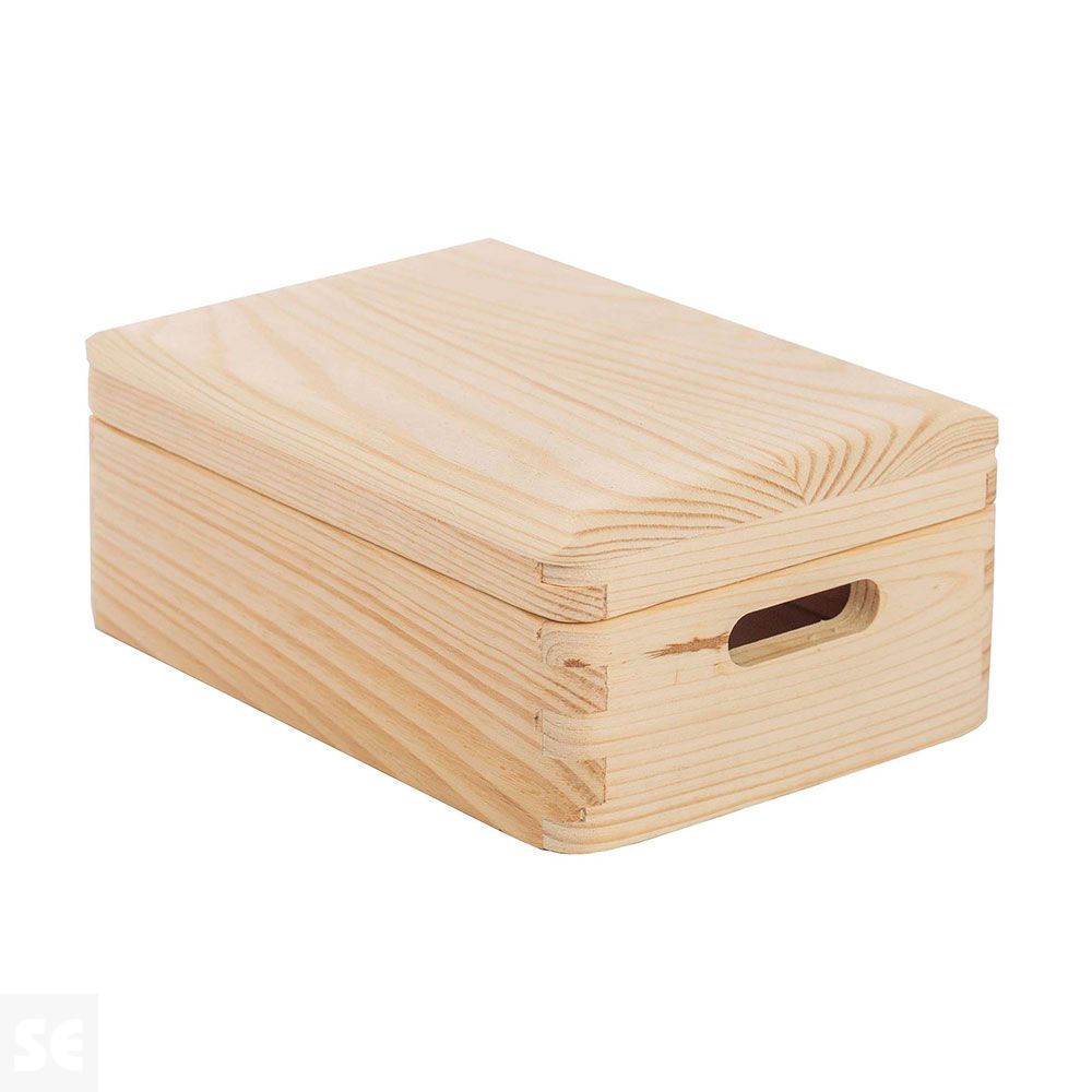 Caja Madera C/Tapa 20x15x09 cm Natural