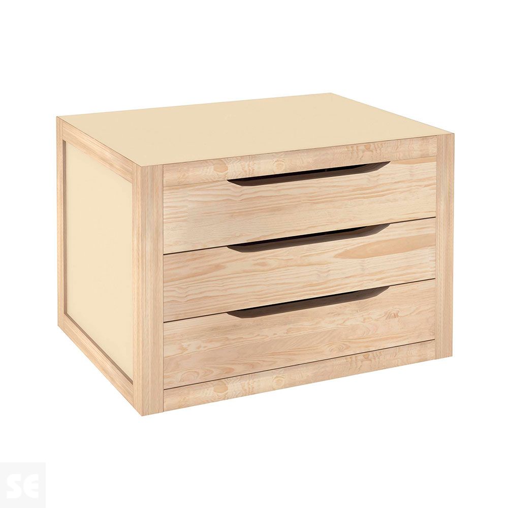Cajonera Interior 3 Cajones Natural  39x30x29