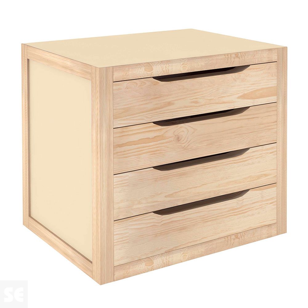 Cajonera Interior 4 Cajones Natural  39x30x37