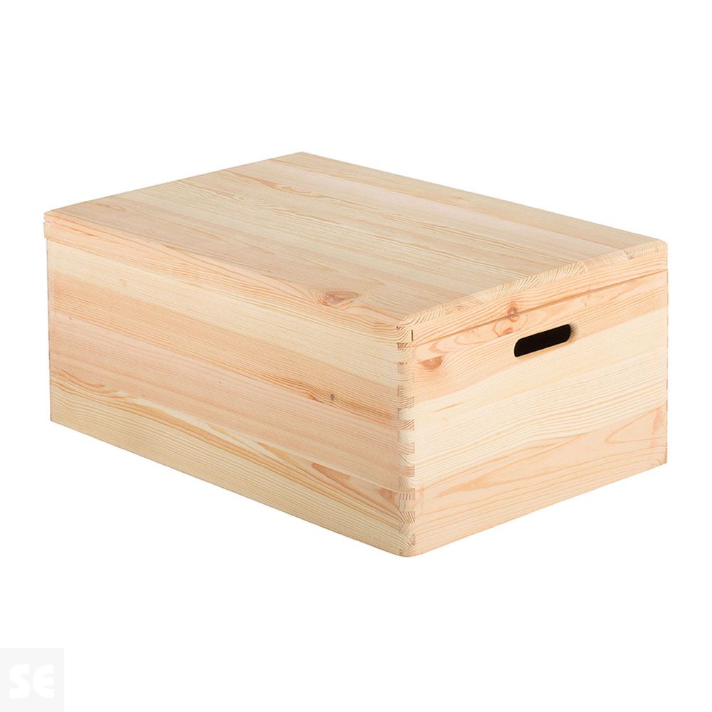 Caja Madera C/Tapa 60x40x23 cm Natural