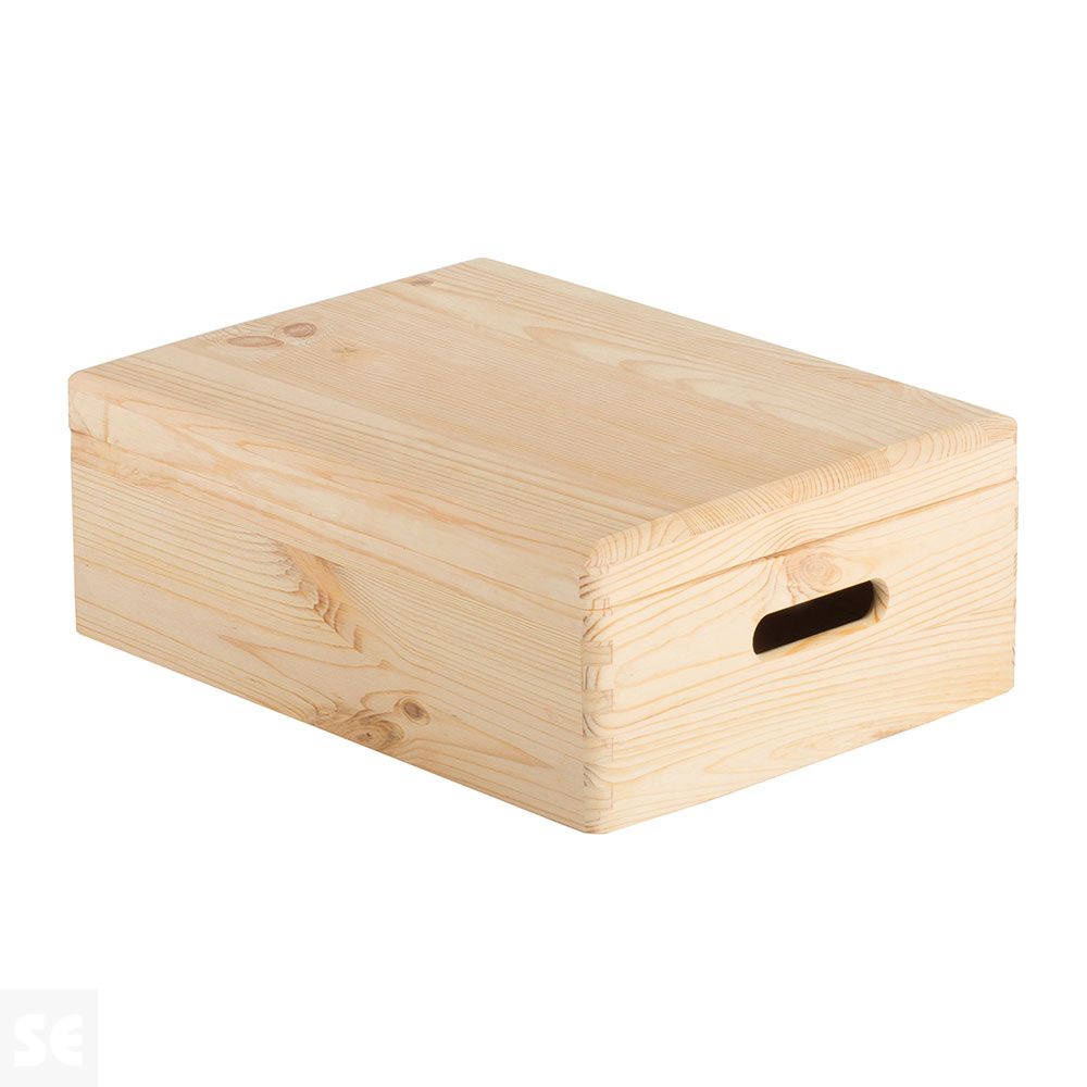 Caja Madera C/Tapa 40x30x14 cm Natural