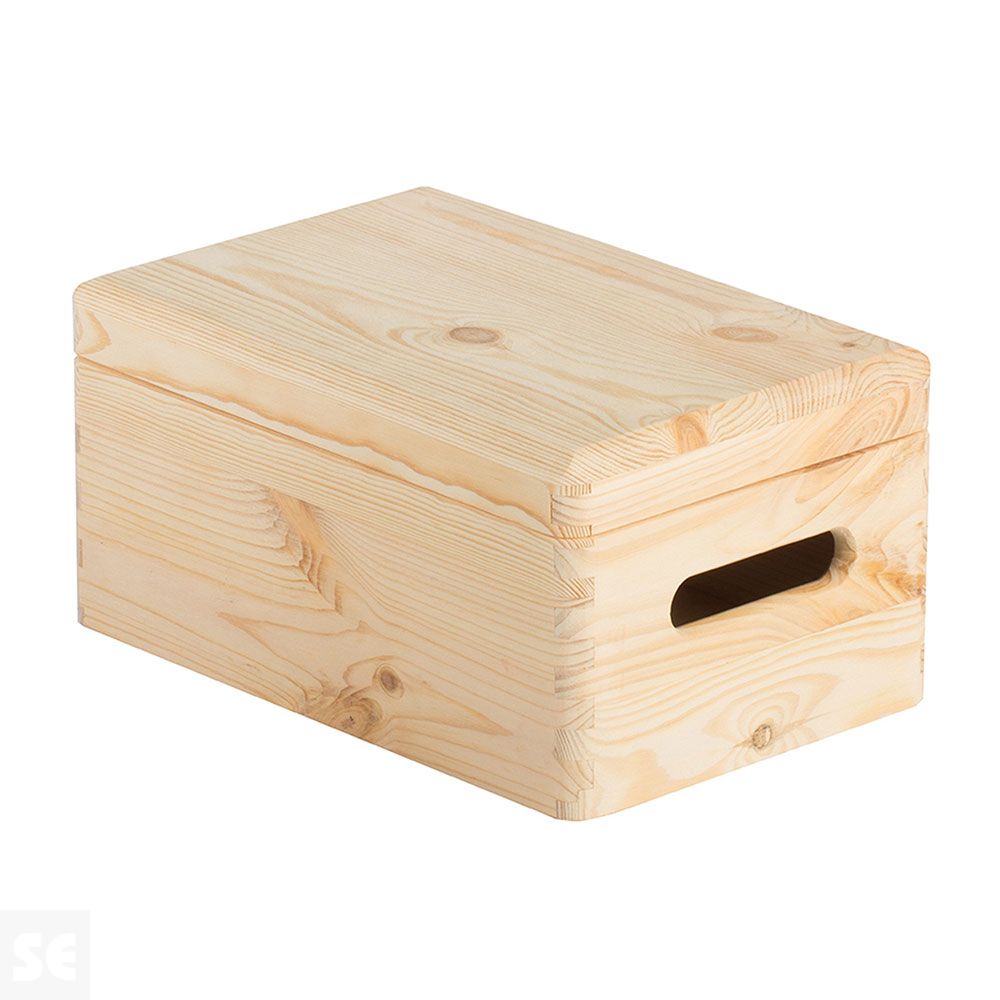 Caja Madera C/Tapa 30x20x14 cm Natural